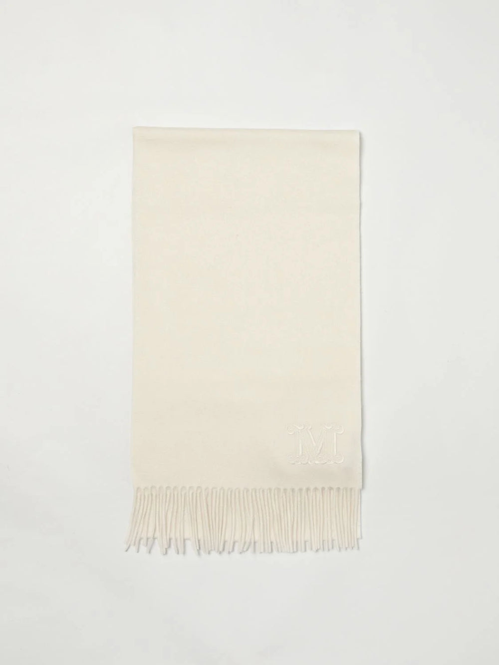 Max Mara White Cashmere Scarf