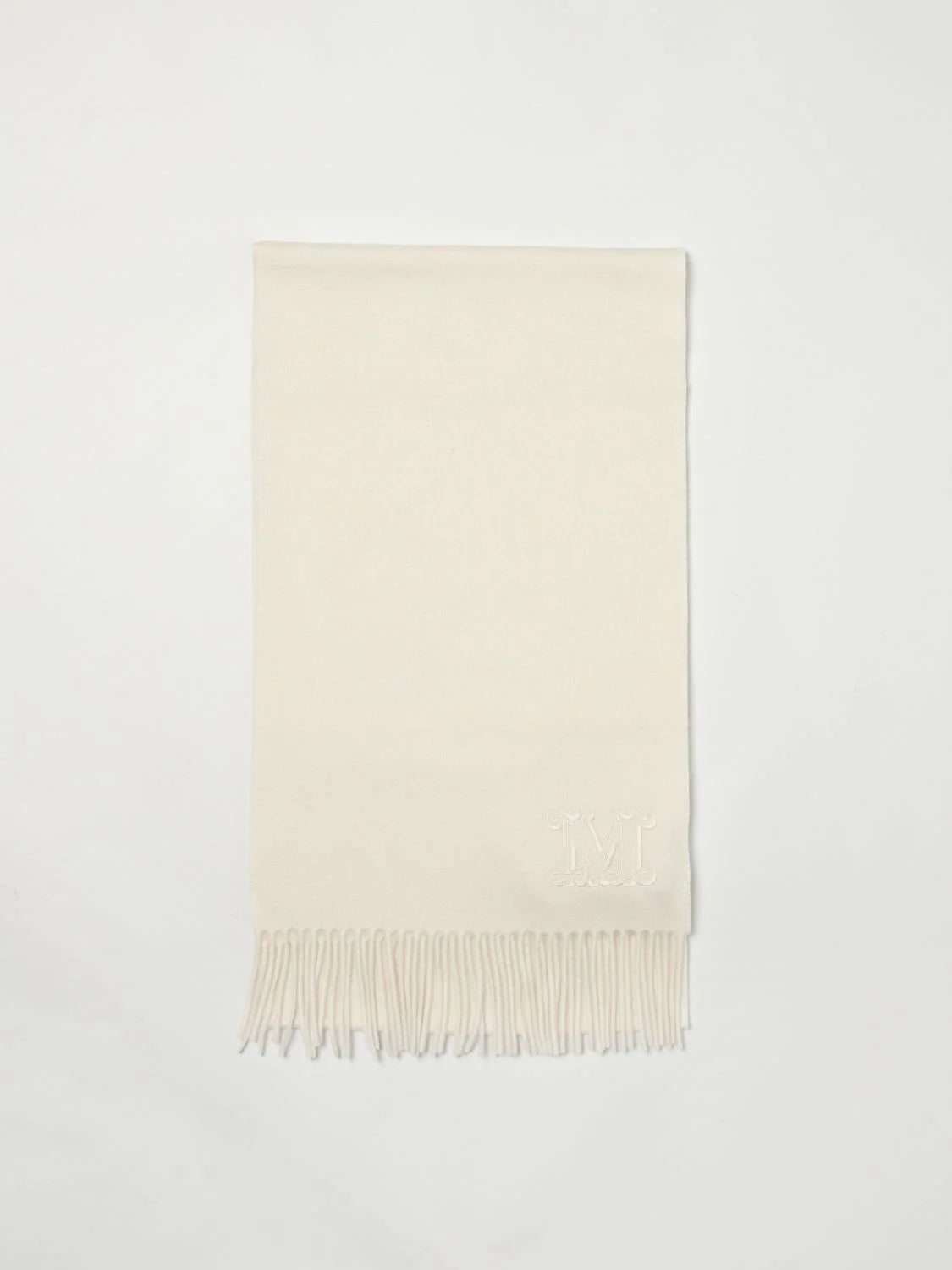 Max Mara White Cashmere Scarf