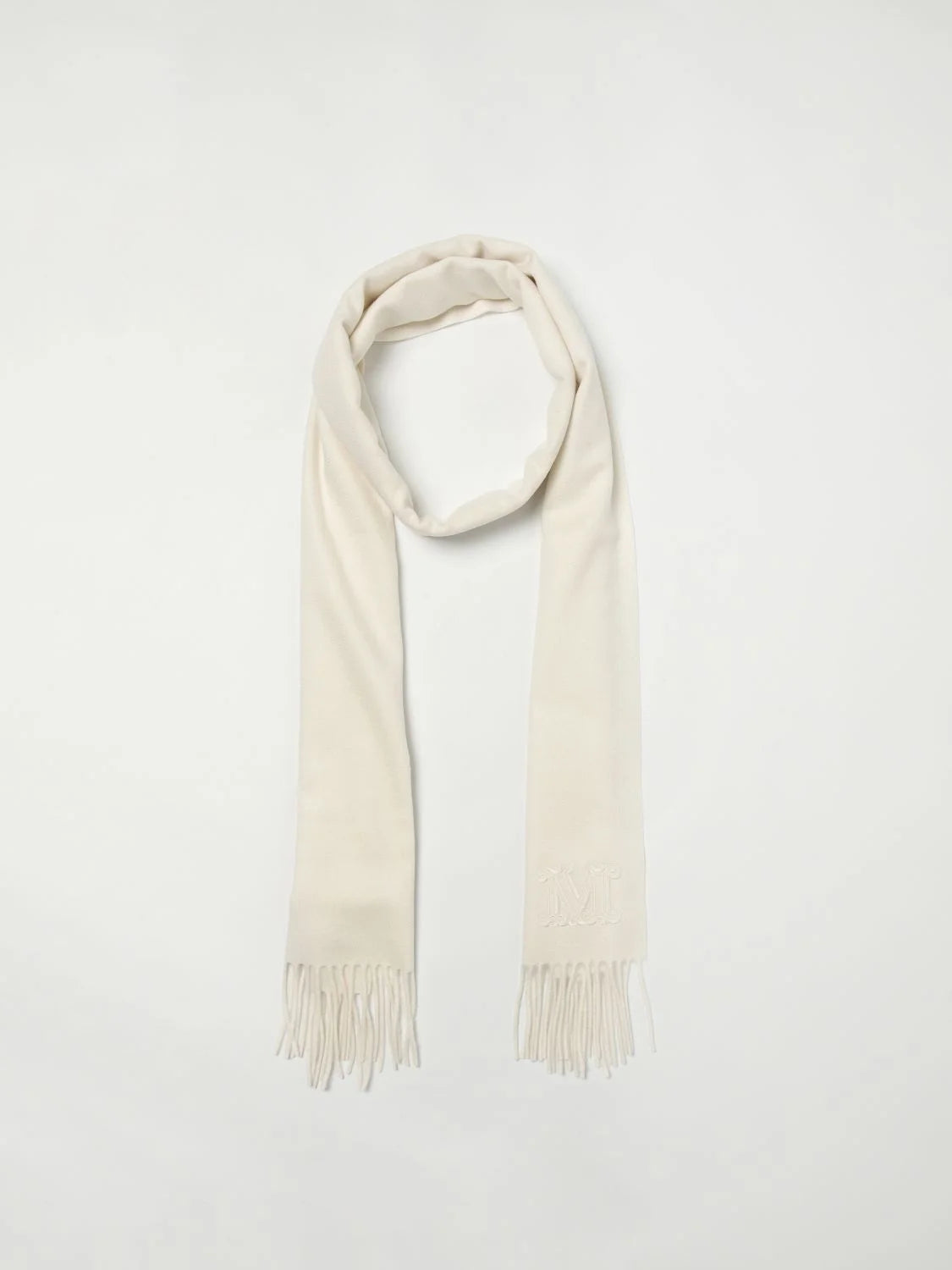Max Mara White Cashmere Scarf