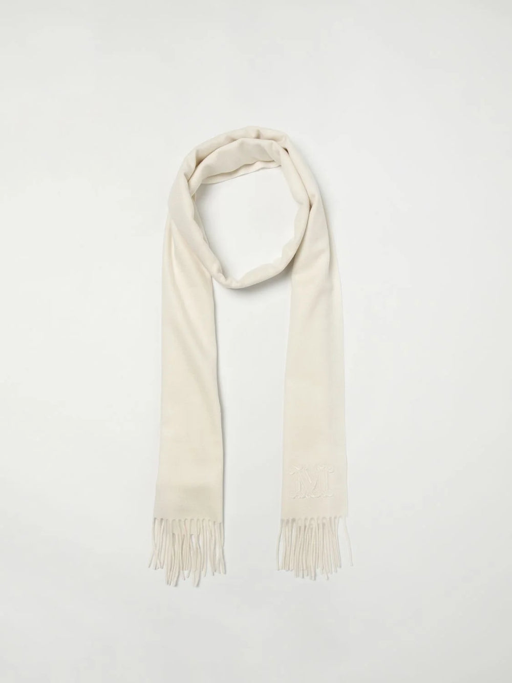 Max Mara White Cashmere Scarf