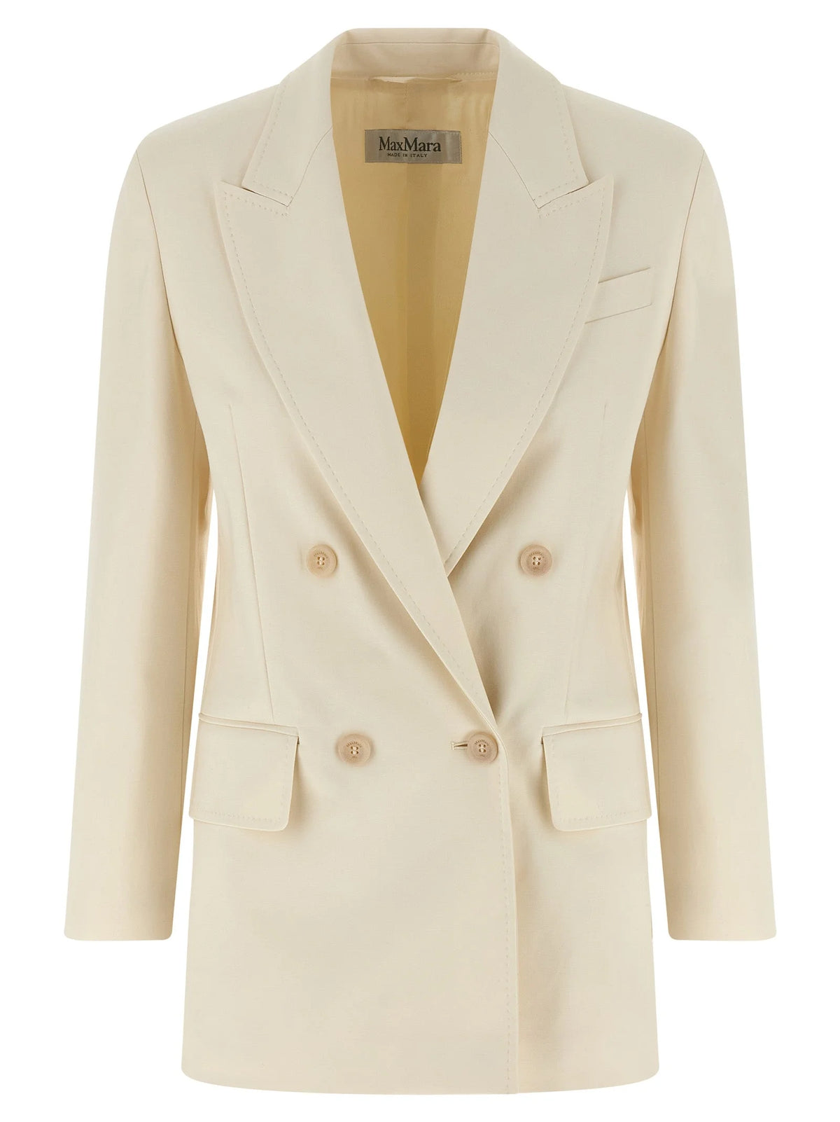 Max Mara White Cotton Blazer - IT44