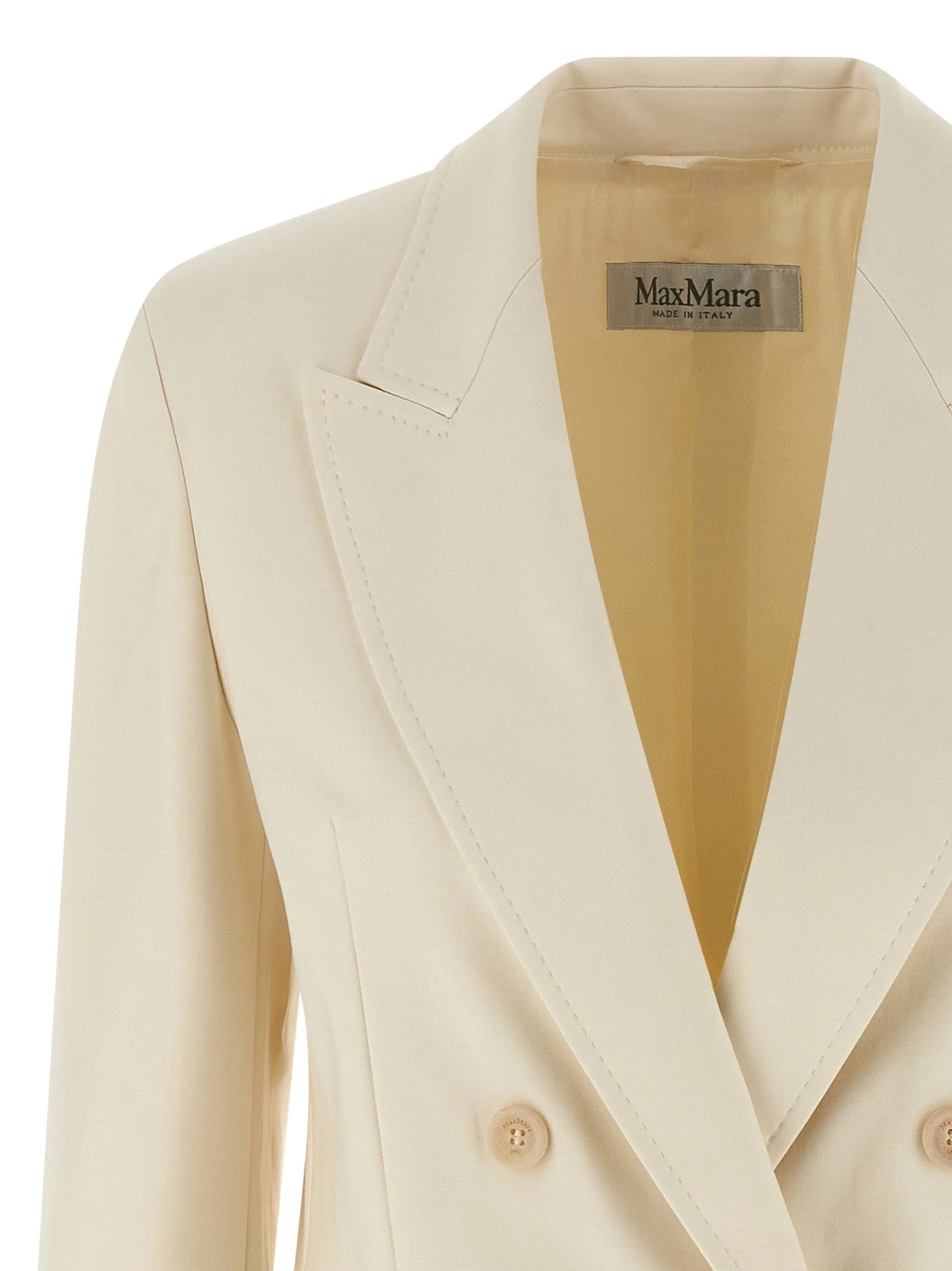 Max Mara White Cotton Blazer - IT44