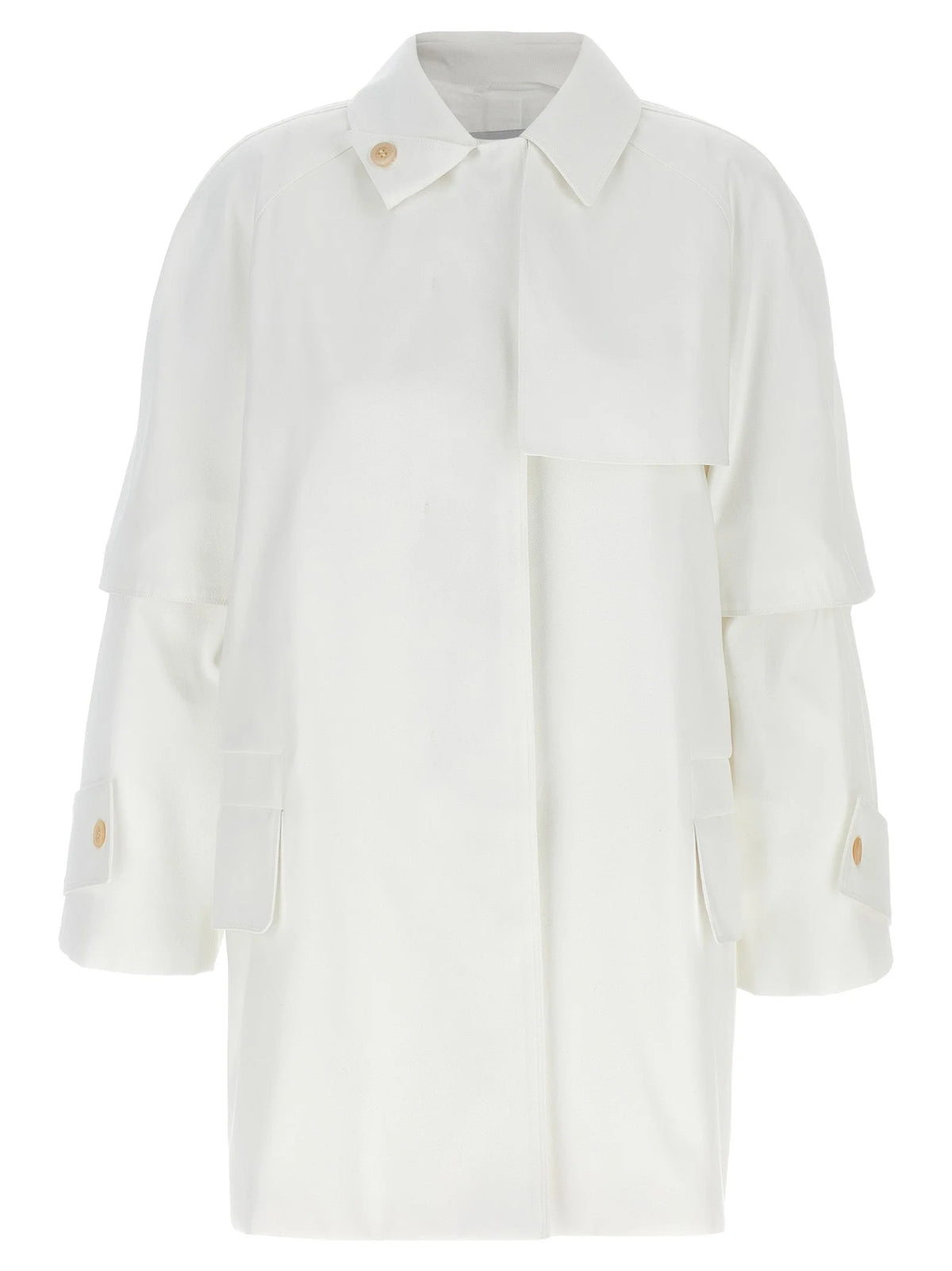 Max Mara White Cotton Coat - IT40