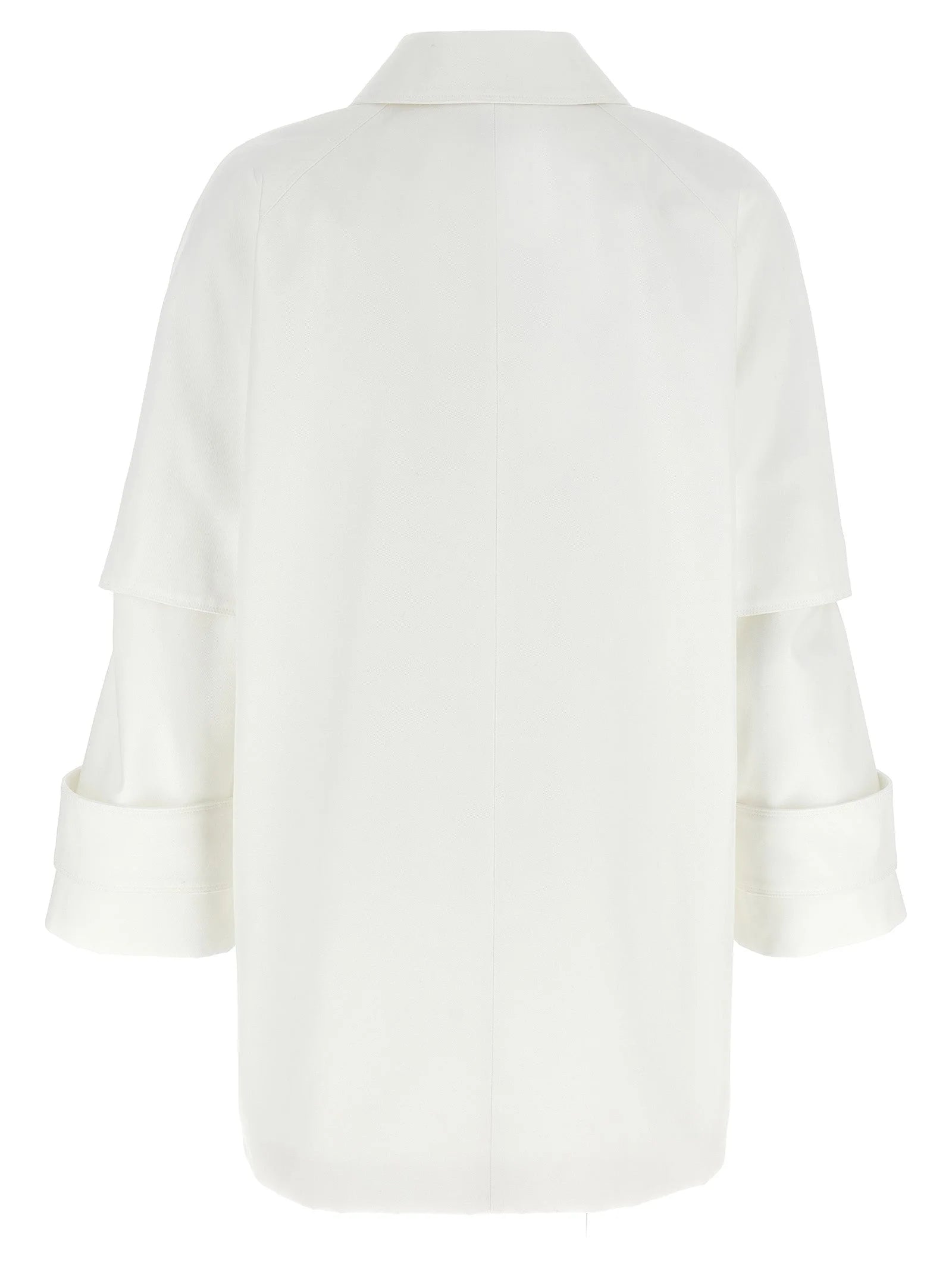 Max Mara White Cotton Coat - IT40