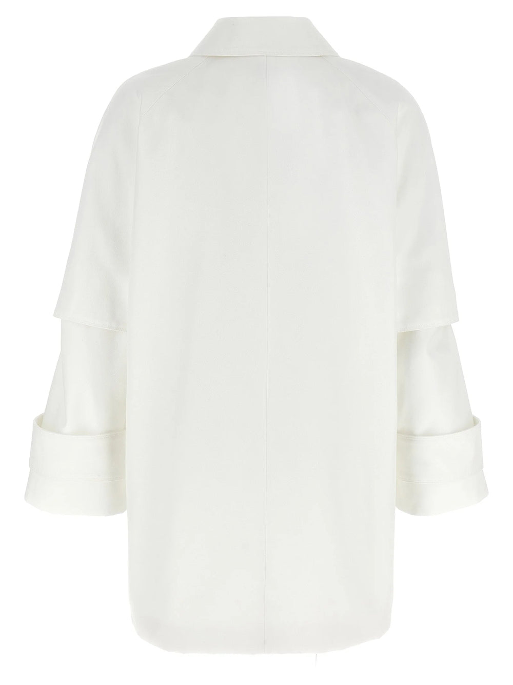 Max Mara White Cotton Coat - IT40