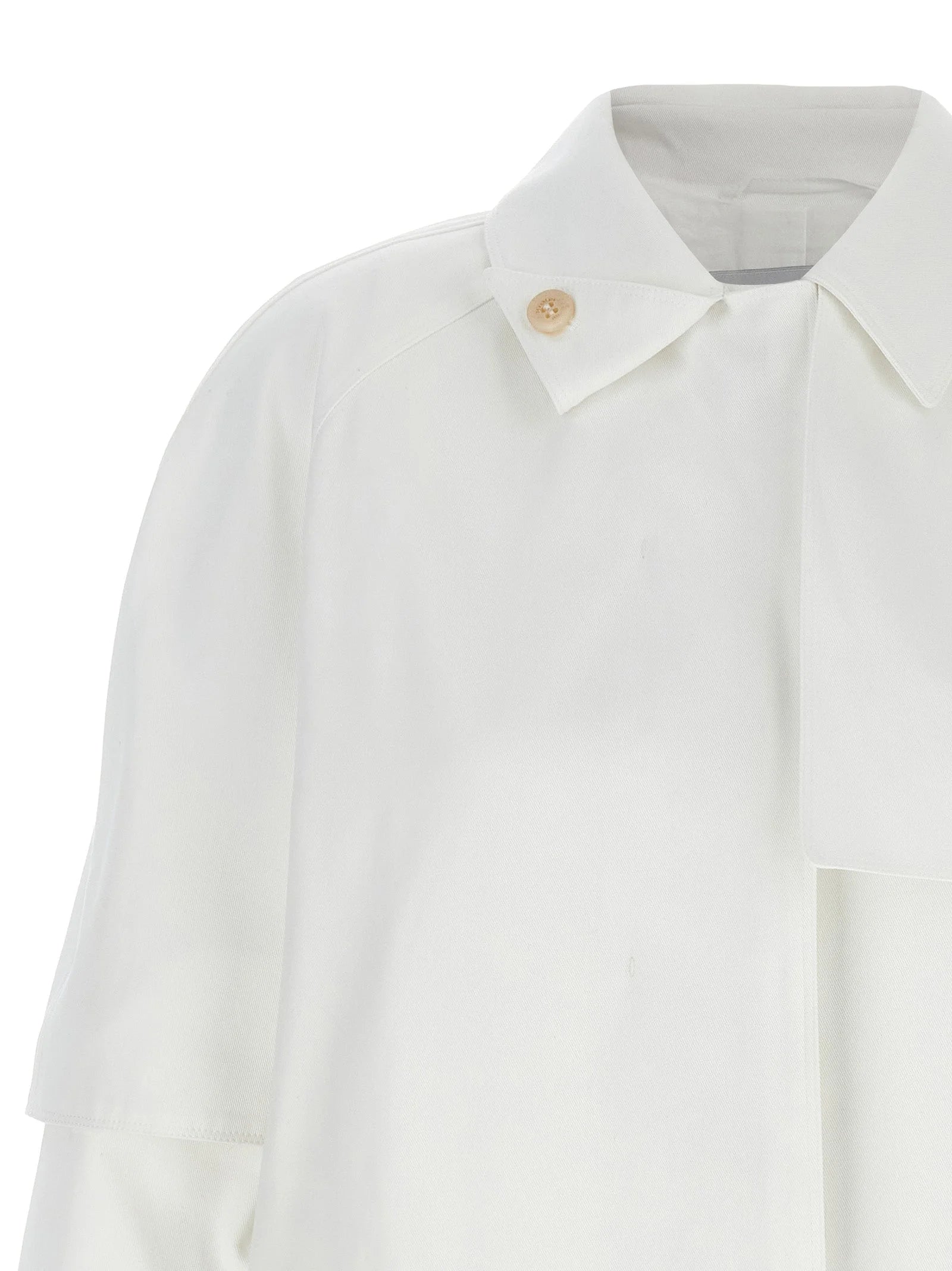 Max Mara White Cotton Coat - IT40