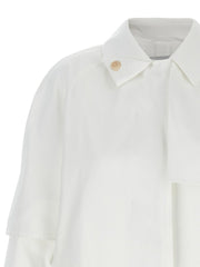 Max Mara White Cotton Coat - IT40