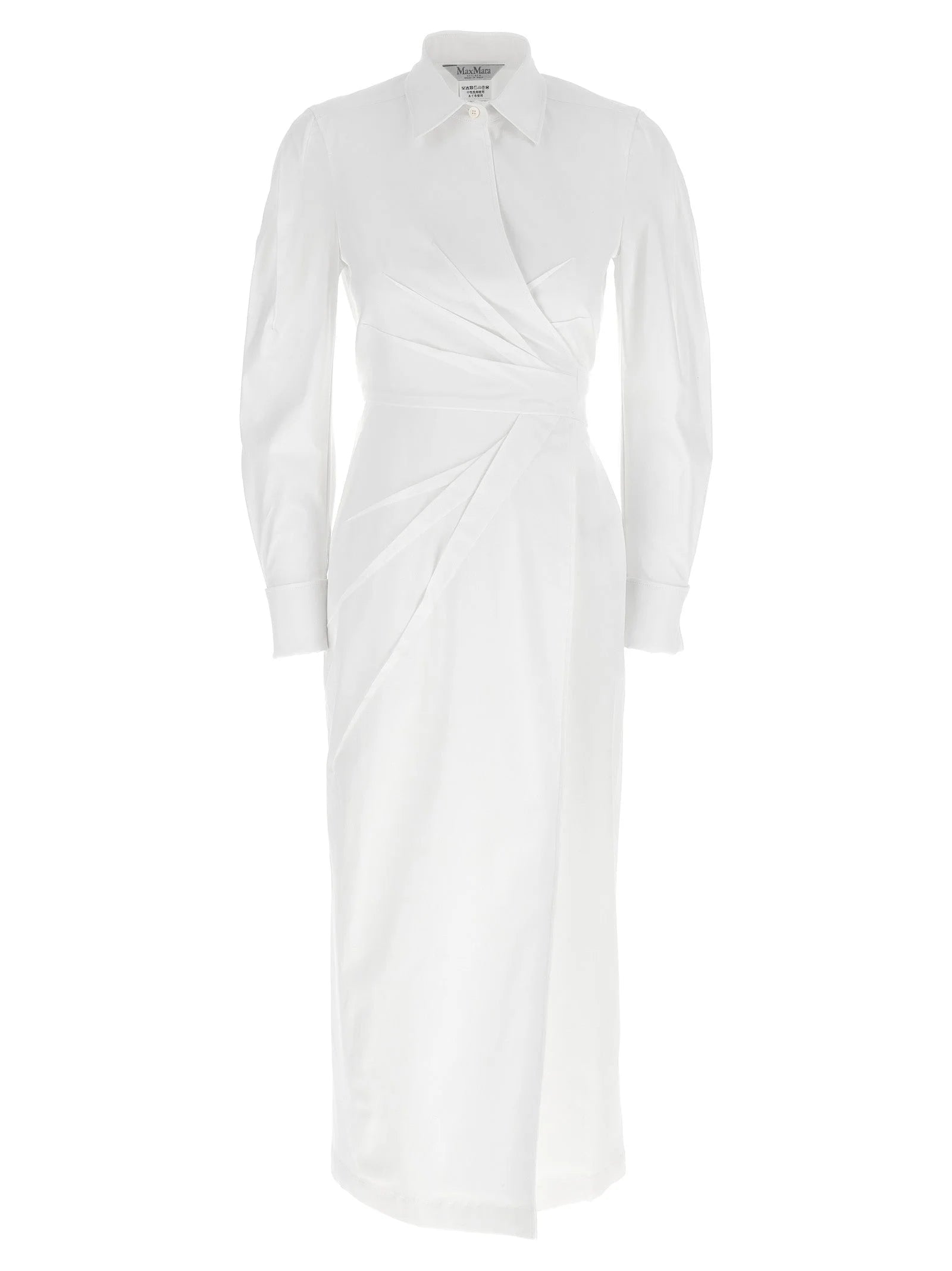 Max Mara White Cotton Long Dress