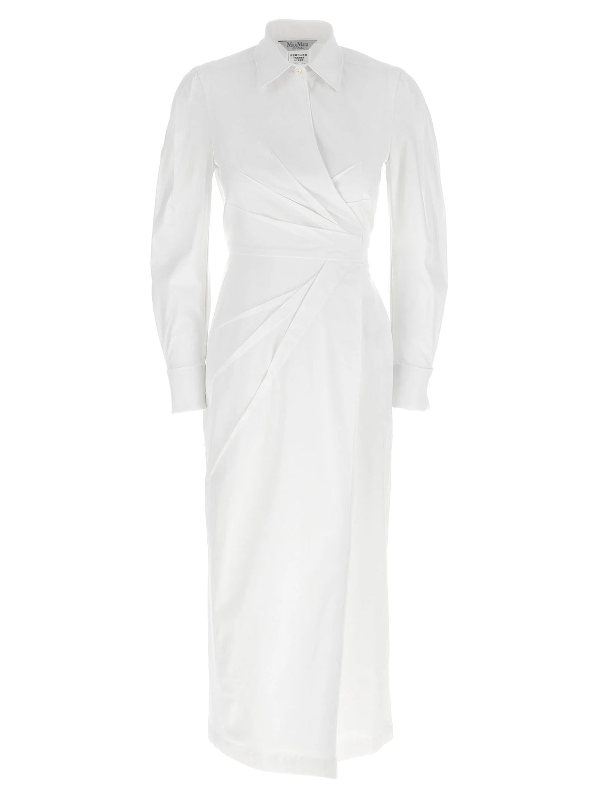 Max Mara White Cotton Long Dress