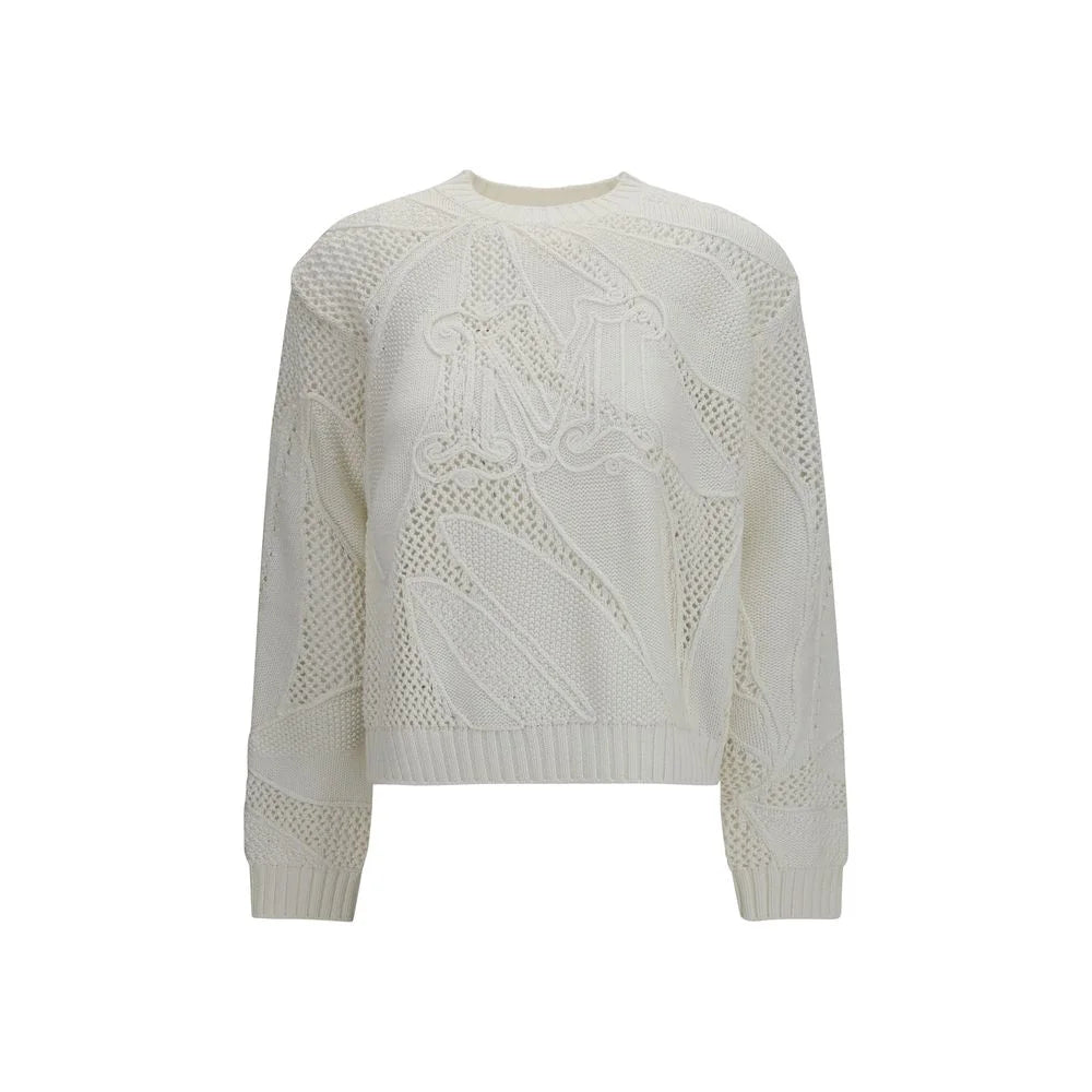 Max Mara White Cotton Sweatshirt - S