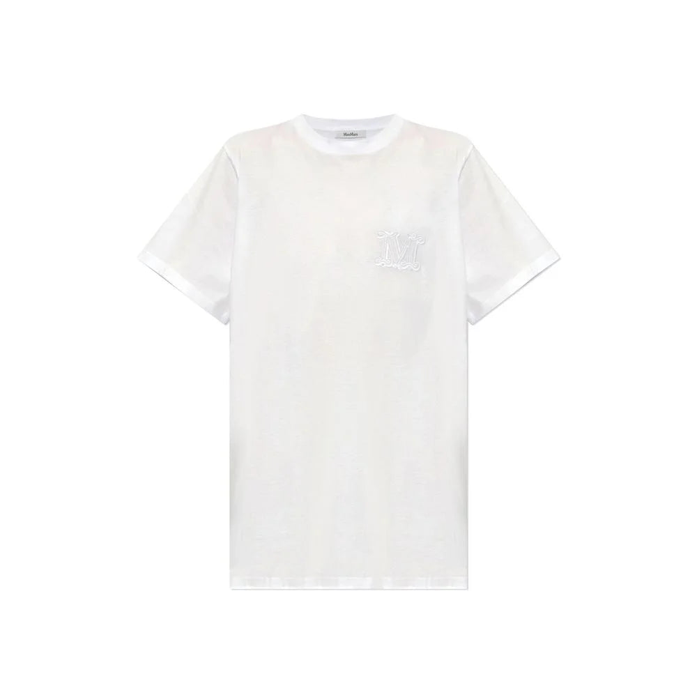 Max Mara White Cotton T-Shirt - L