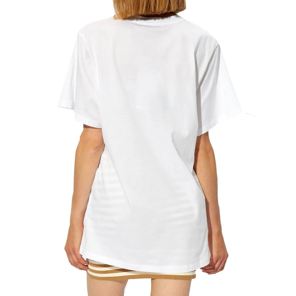 Max Mara White Cotton T-Shirt - L