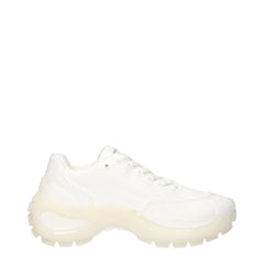 Max Mara White Fabric Chunky Sneakers - EU39/US9