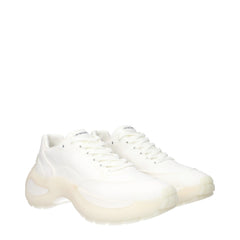 Max Mara White Fabric Chunky Sneakers - EU39/US9