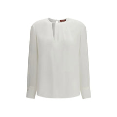 Max Mara White Triacetate Blouse
