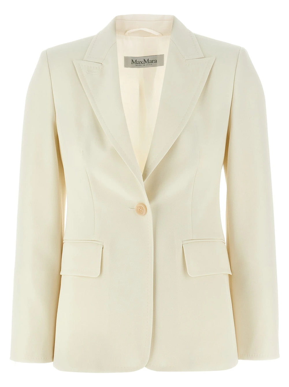 Max Mara White Virgin Wool Blazer - IT48