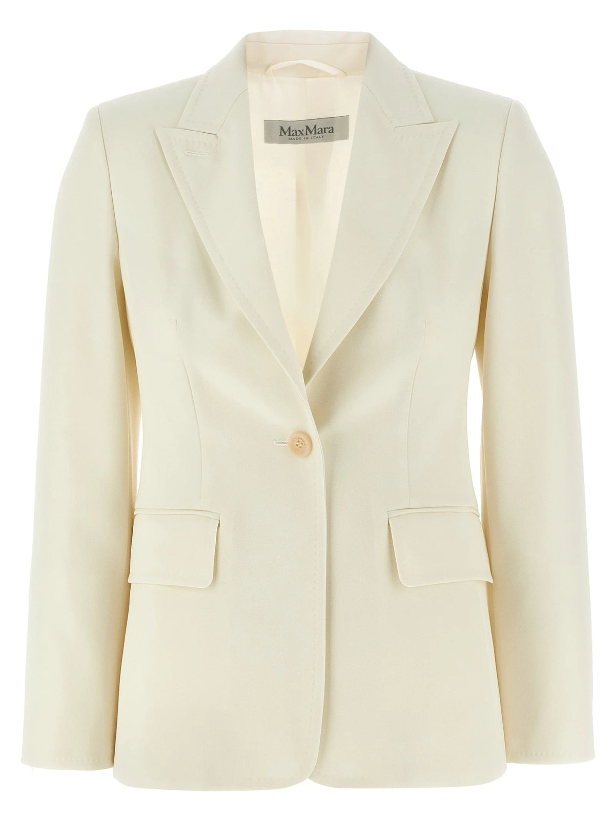 Max Mara White Virgin Wool Blazer - IT48