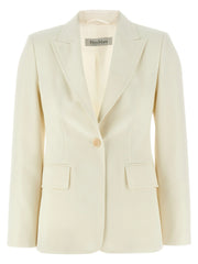 Max Mara White Virgin Wool Blazer - IT48