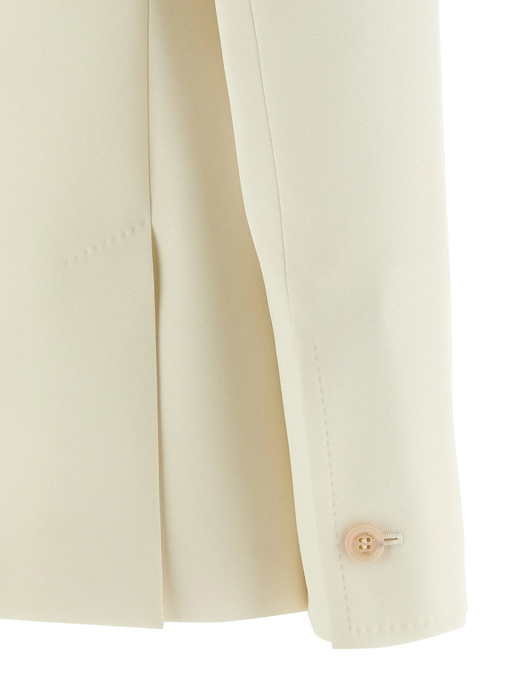 Max Mara White Virgin Wool Blazer - IT48