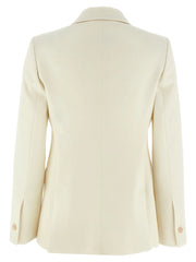Max Mara White Virgin Wool Blazer - IT48