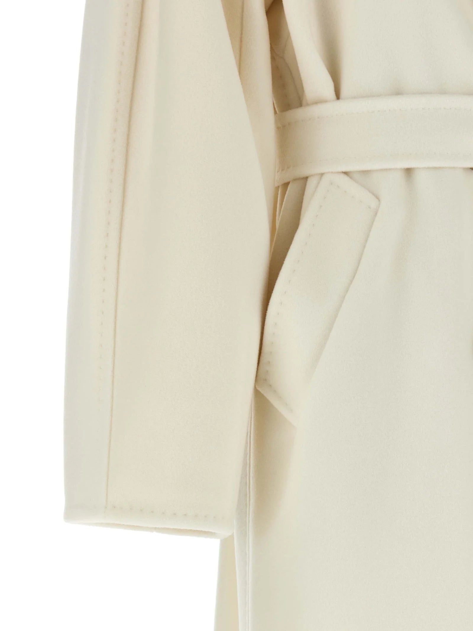 Max Mara White Virgin Wool Coat