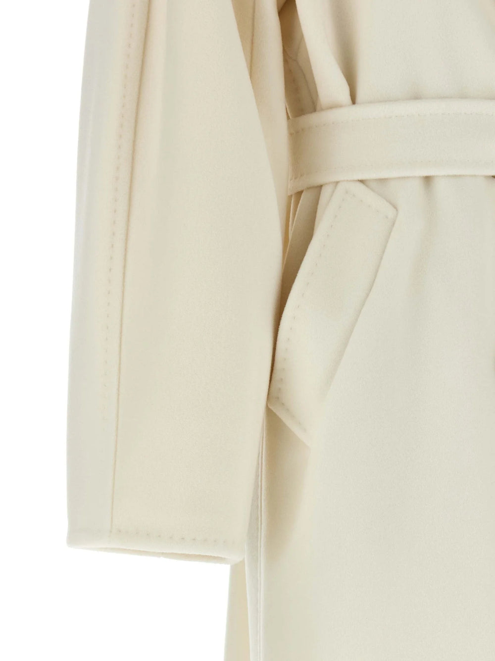 Max Mara White Virgin Wool Coat