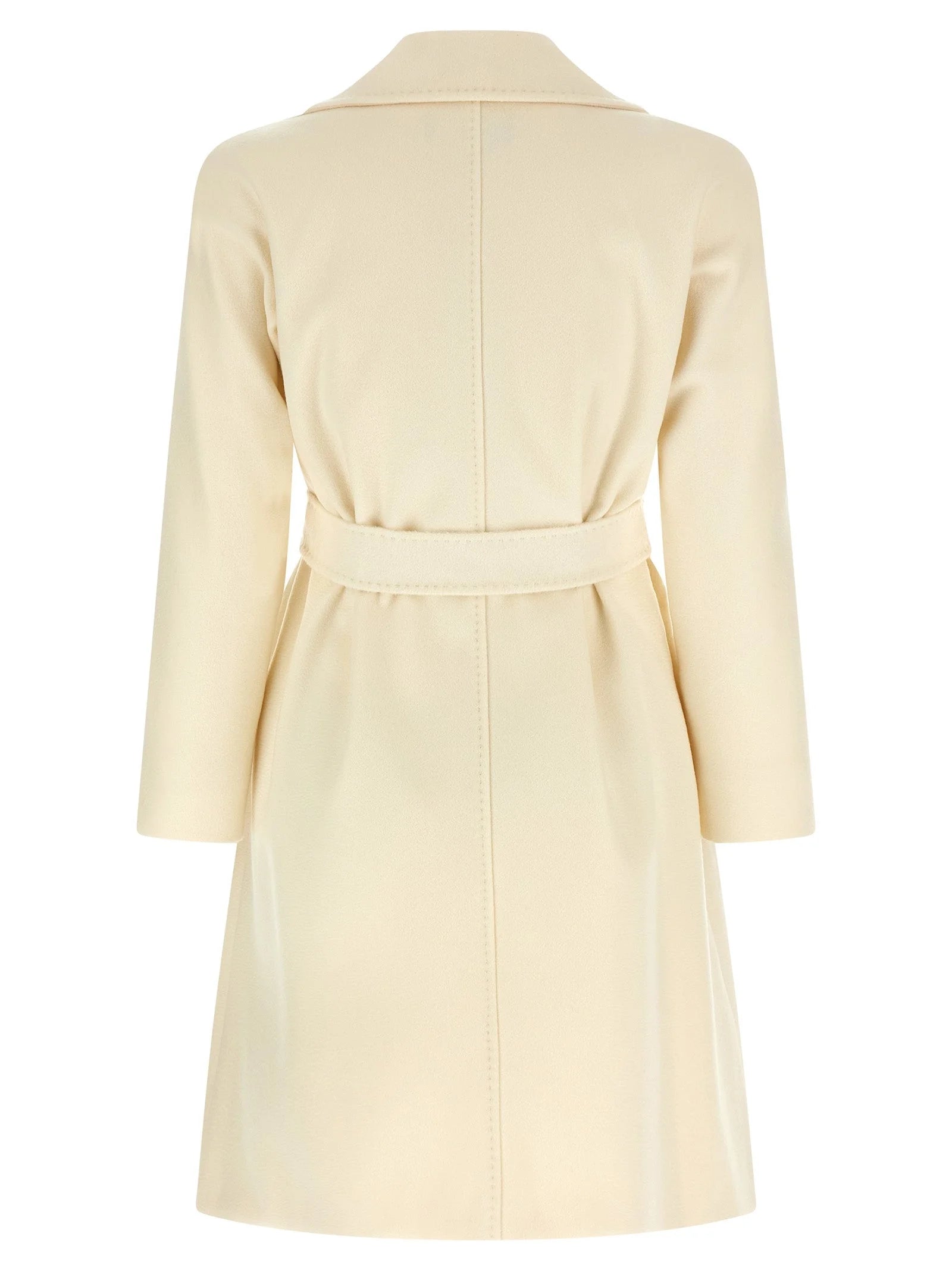 Max Mara White Virgin Wool Coat - IT46