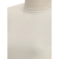 Max Mara White Wool Turtleneck