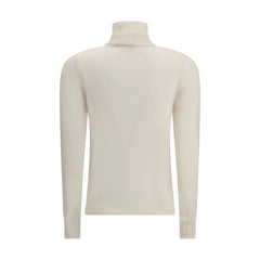 Max Mara White Wool Turtleneck