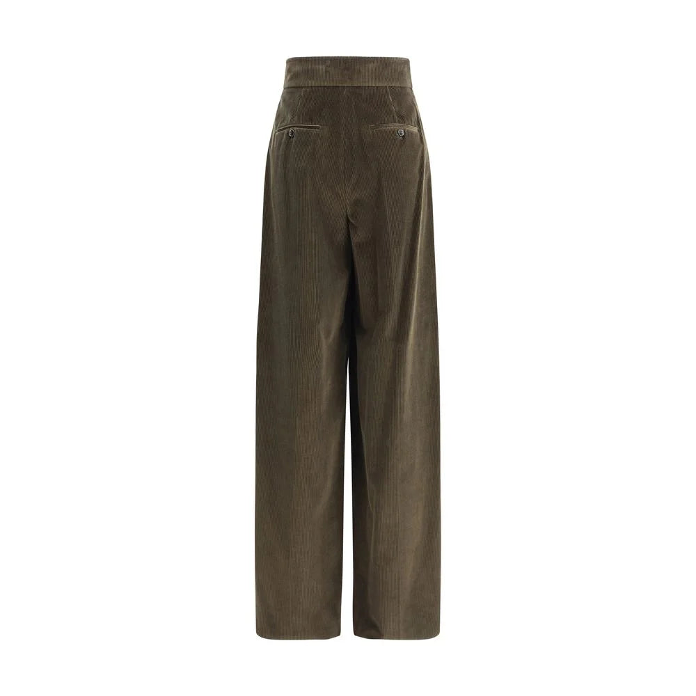 Max Mara Wide-Leg Velvet Pants - IT38 | S - Trousers