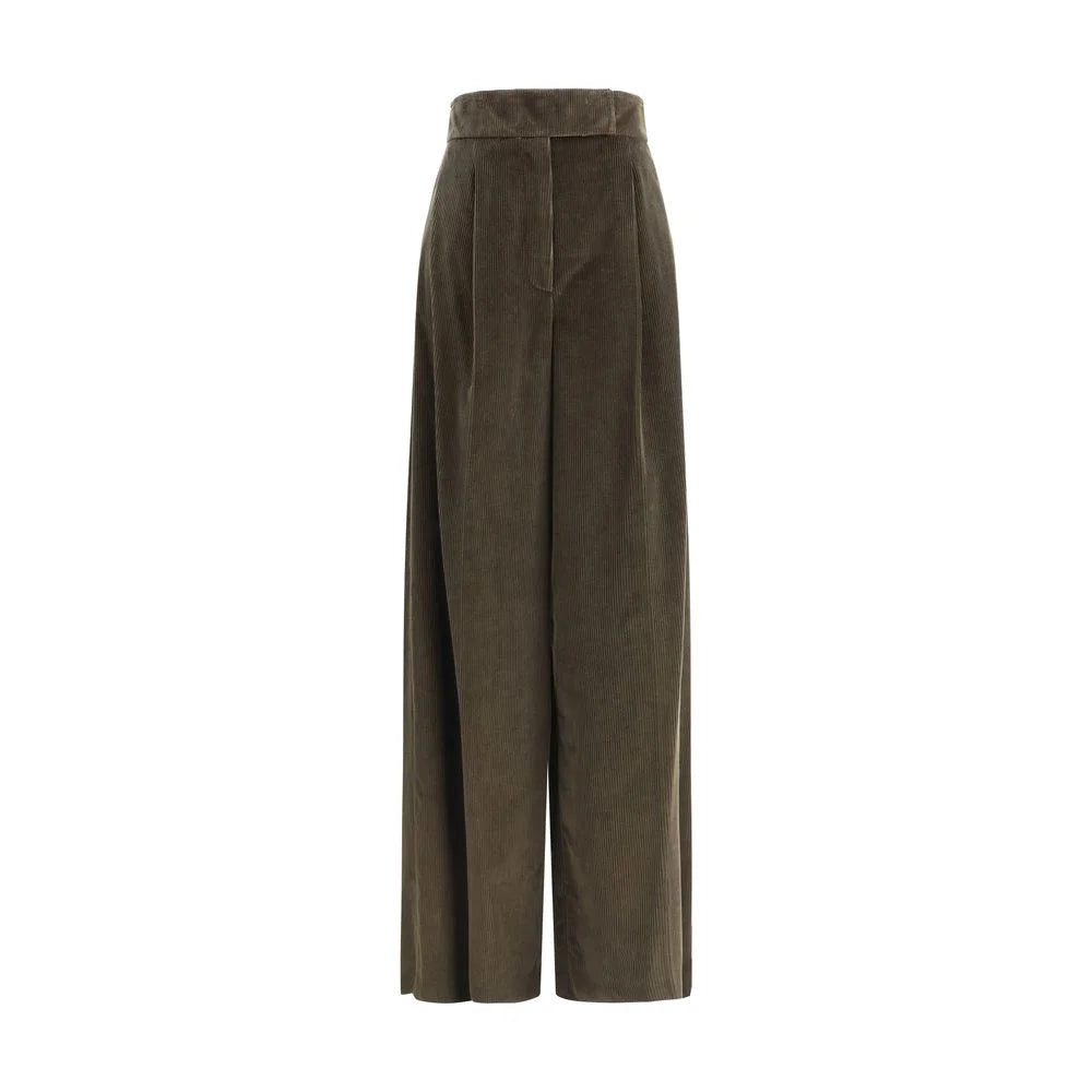 Max Mara Wide-Leg Velvet Pants - IT38 | S - Trousers