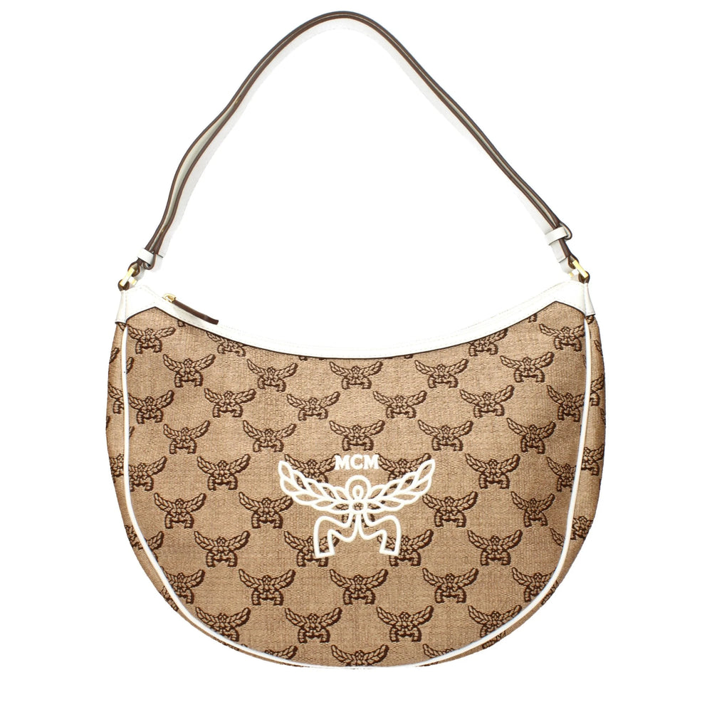 MCM Beige Raffia Shoulder Bag