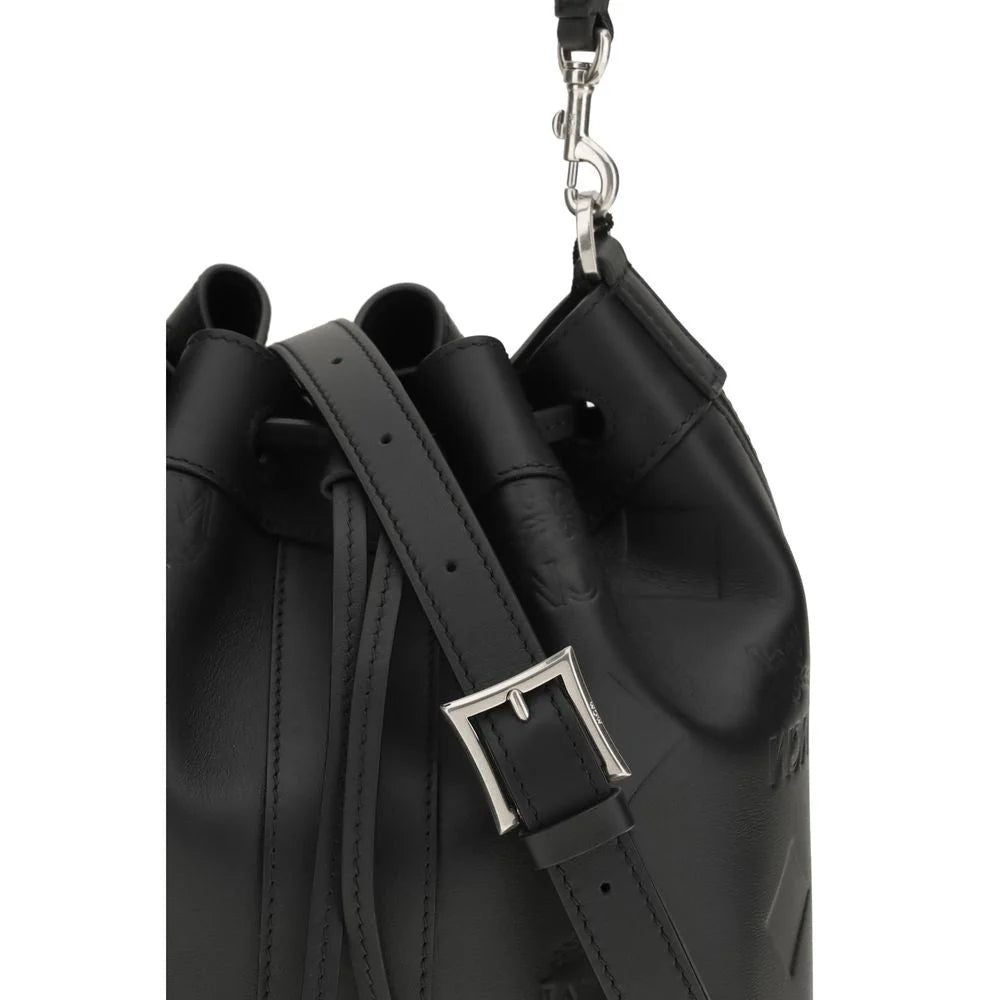 MCM Black Calf Leather Bos Taurus Backet Bag