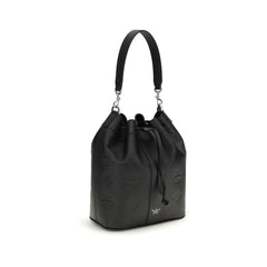 MCM Black Calf Leather Bos Taurus Backet Bag