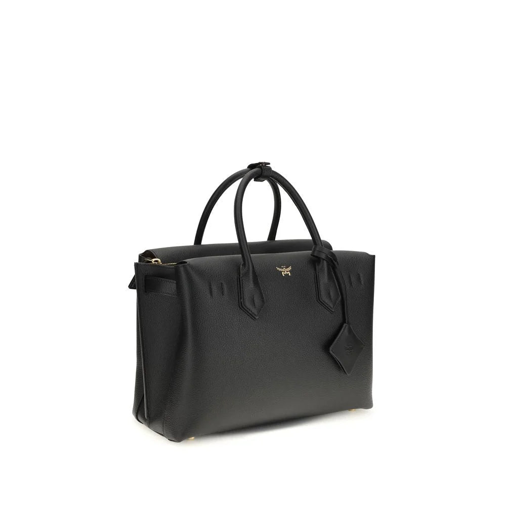MCM Black Calf Leather Bos Taurus Shoulder Bag