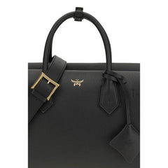 MCM Black Calf Leather Bos Taurus Shoulder Bag