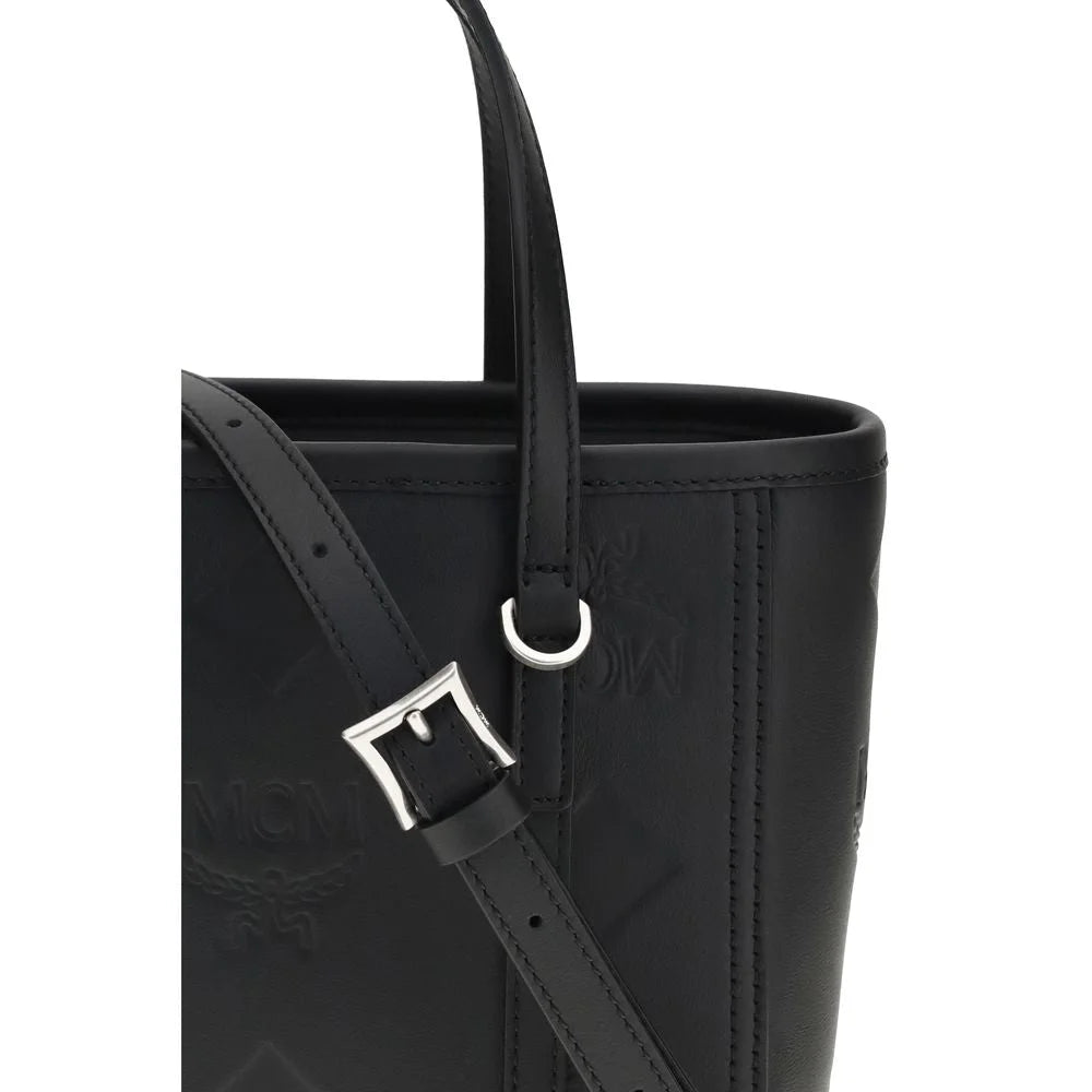 Sac bandoulière Bos Taurus en cuir de veau noir MCM