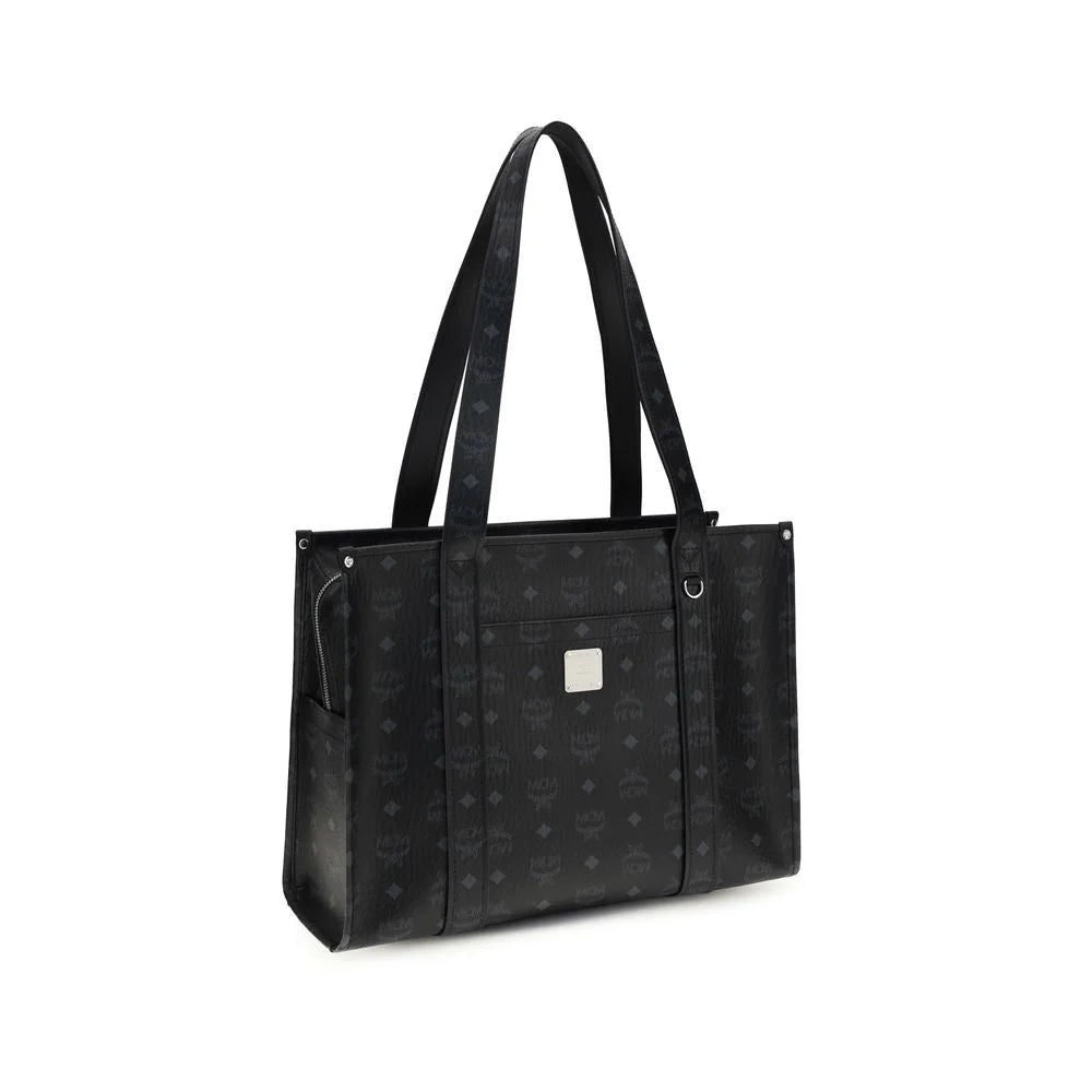 MCM Black Fabric Handbag