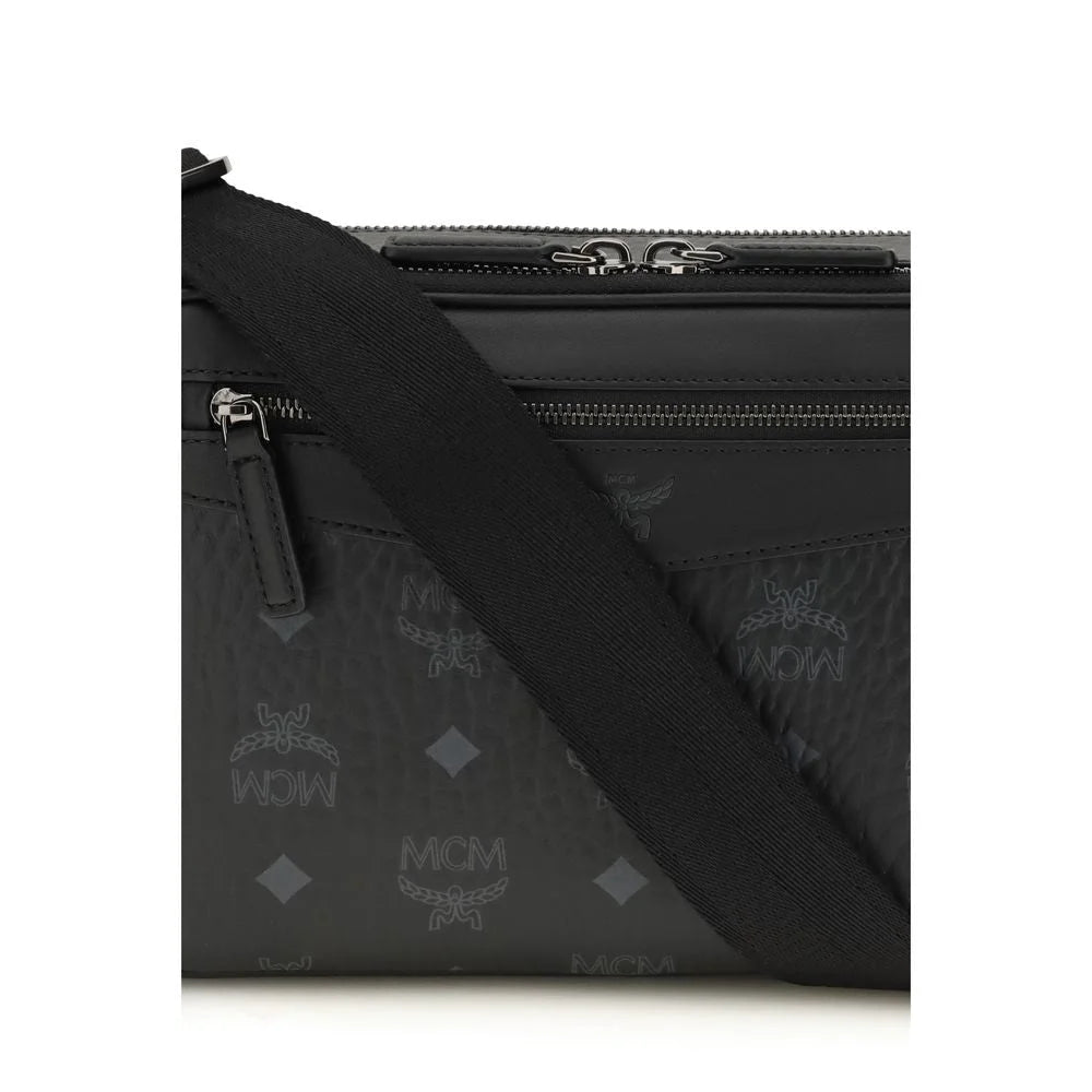 MCM Black Fabric Shoulder Bag