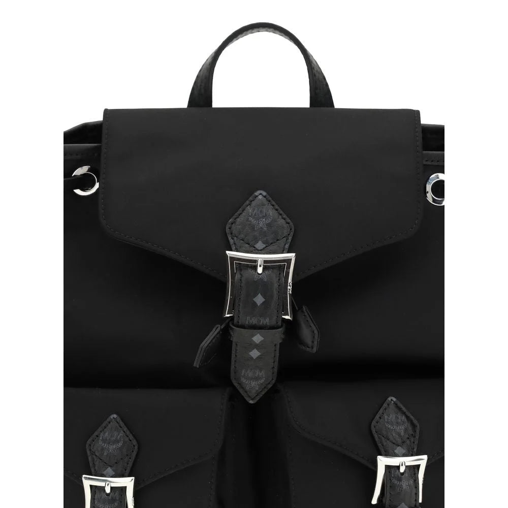 MCM Black Nylon Backpack
