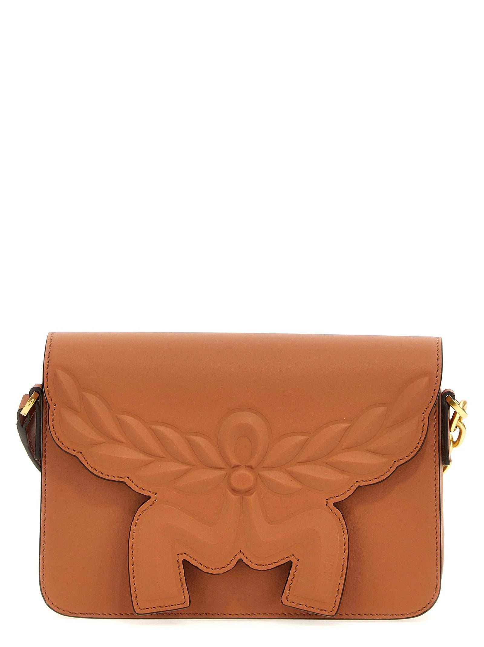 MCM Brown Calfskin Crossbody Bag