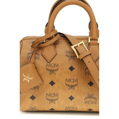 MCM Brown Fabric Handbag