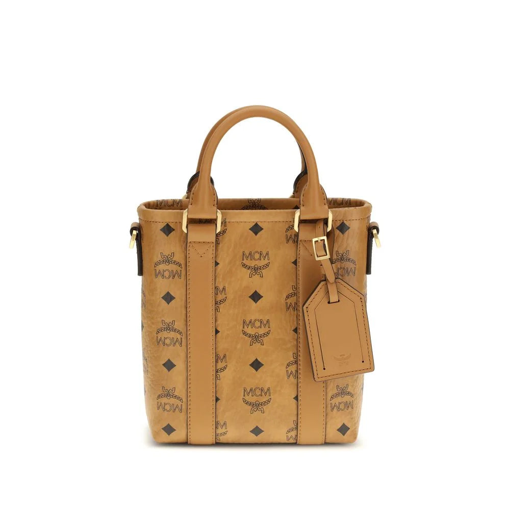 MCM Brown Fabric Shoulder Bag