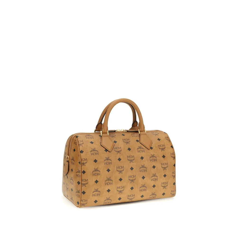 MCM Brown Fabric Shoulder Bag