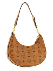 Borsa a spalla MCM in polietilene marrone