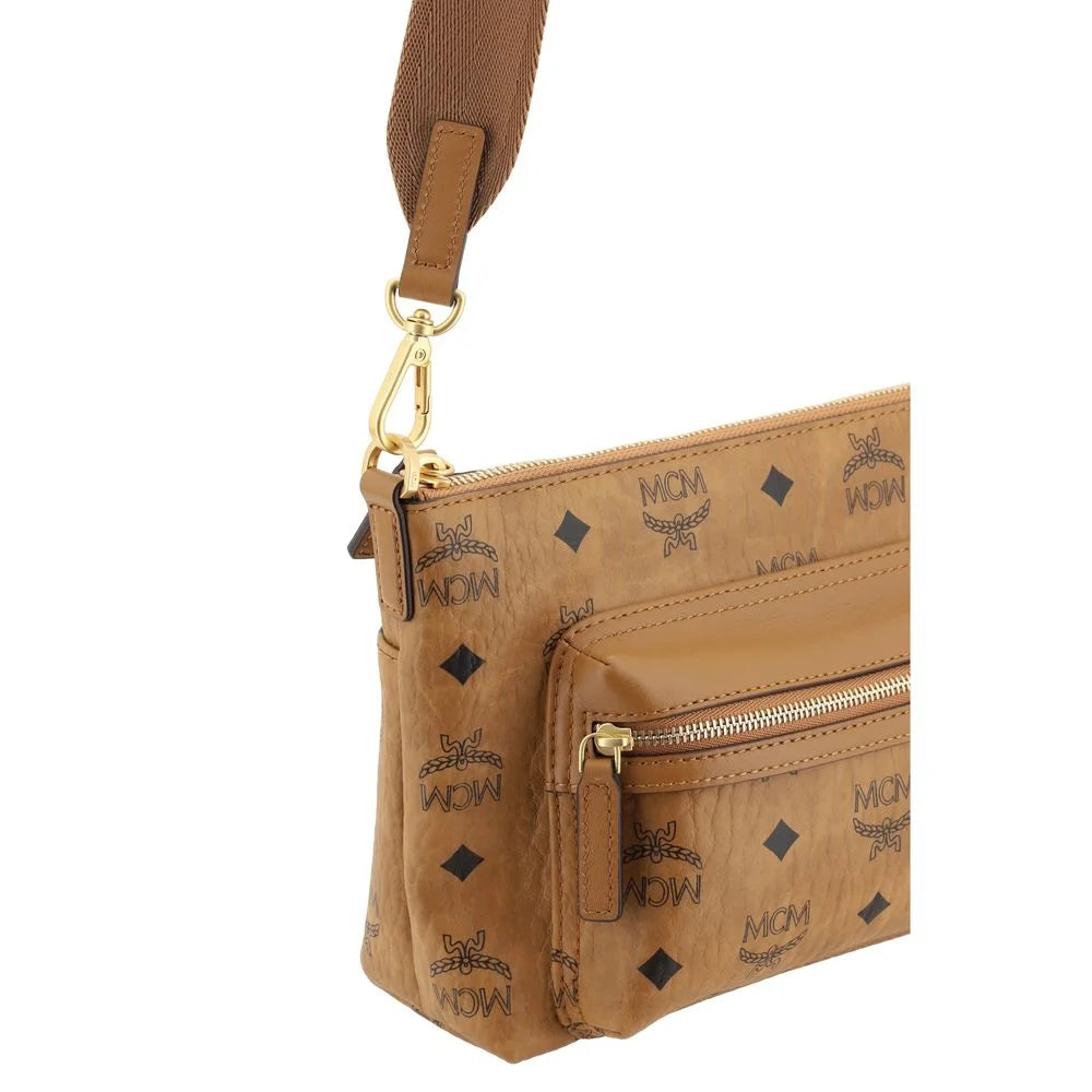 MCM Brown Polyethylene Shoulder Bag