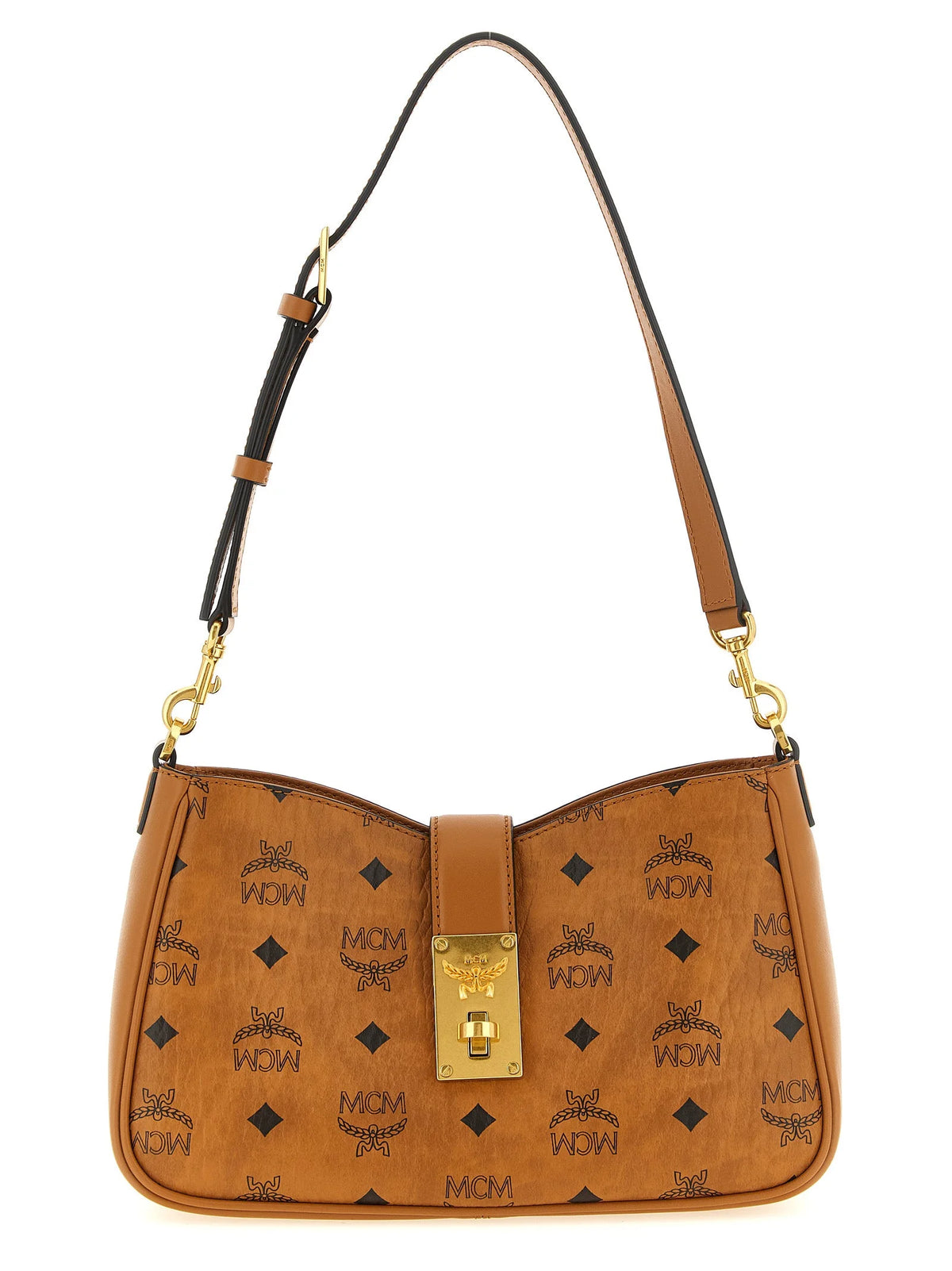 MCM Brown Polyethylene Shoulder Bag