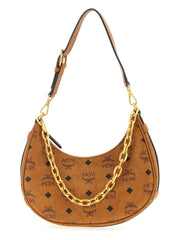 Borsa a spalla MCM in polietilene marrone