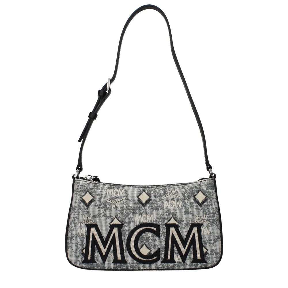 MCM Šedá látková crossbody kabelka