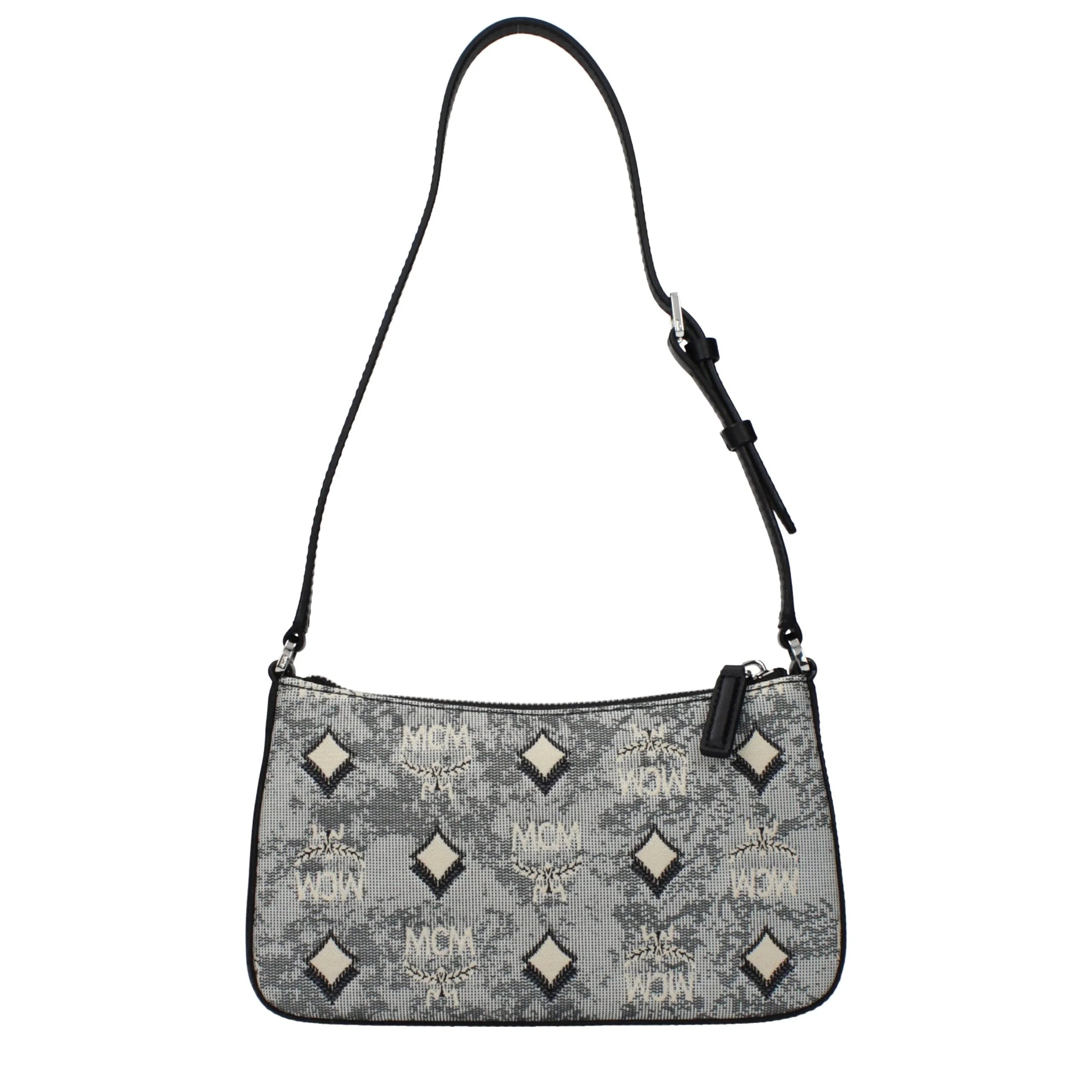 MCM Šedá látková crossbody kabelka